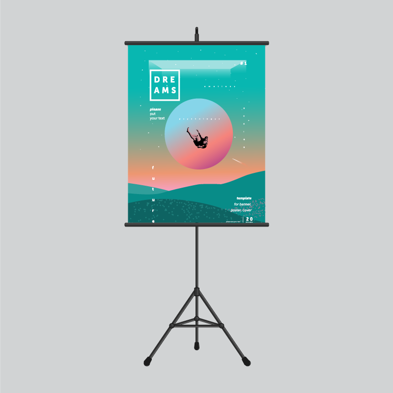 Cetak Tripod Banner Custom